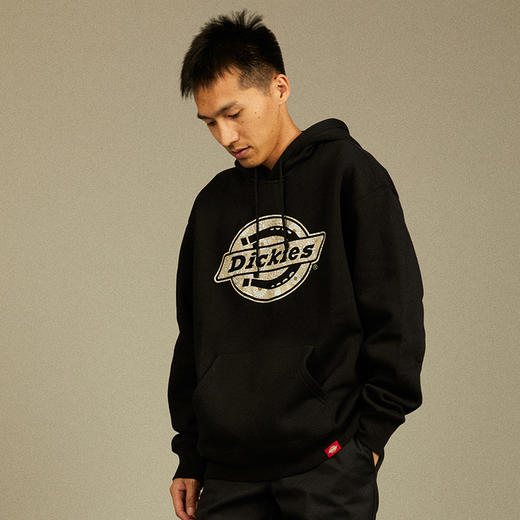 Dickies加绒连帽卫衣秋冬男女同款潮流宽松长袖百搭加厚情侣上衣DK012604 商品图4