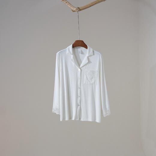 西子/软眠40支柔粘纤提花蕾丝花边家居服睡衣套装/JJKX0094 商品图4