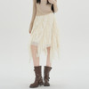 西遇设计感不规则半身裙女2026年春季新款法式荷叶边中长裙纱裙SS060200 商品缩略图4