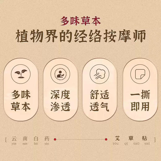 【多味草本】云南白药 艾草颈椎贴/膝盖贴/肩周贴 12贴/盒 舒适透气 商品图2