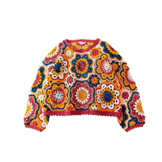 苏苏姐家景华罩衫手工diy编织毛线团4股棉钩针衣服上衣自制材料包 商品图4