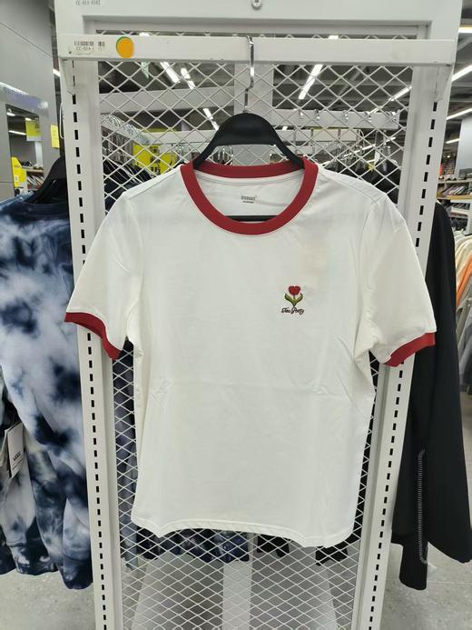 茵曼 白色短T恤89.9元（线上线下同步在售，不一定有货，介意勿拍）599221-NT 商品图0