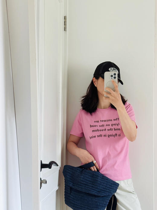 3924独领气质~松弛字母复古圆领短袖T【包邮+三天无理由退换】 商品图2