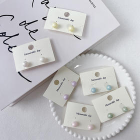 甜美彩色珍珠耳饰耳环（10mm）-纪念日百货门店同款169894038