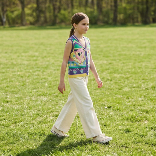 小马宝莉联名年衣童装针织马甲春季新款女童小马宝莉春季多彩马甲N1261010A05 商品图2