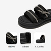 千百度厚底一字拖女2026夏季新款踩屎感软底增高休闲外穿凉拖鞋A26370107 商品缩略图3