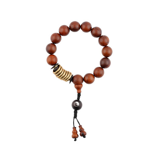 国风雷击木北斗七星镶银手串素珠手串15mm手持链男女同款盘玩手串 商品图5