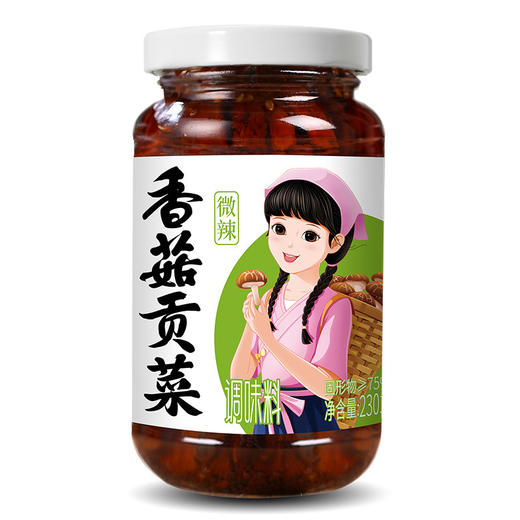 仲景 香菇贡菜 微辣 230g/瓶 商品图0