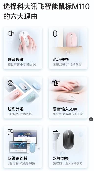 【JY】科大讯飞智能鼠标M110 商品图4