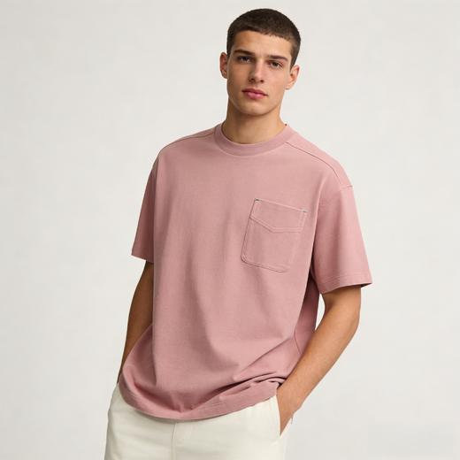 【mix relax系列】舒雅男士圓領短袖上衣82%棉 18%聚酯纖維39/25645U 商品图2