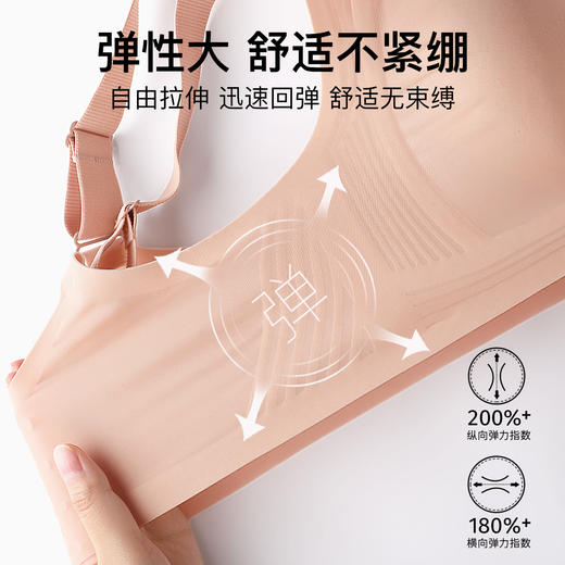 D1-【大胸显小 兔耳杯】无痕美背大胸显小防下垂文胸罩内衣女夏季薄款   采意兔兔 商品图7