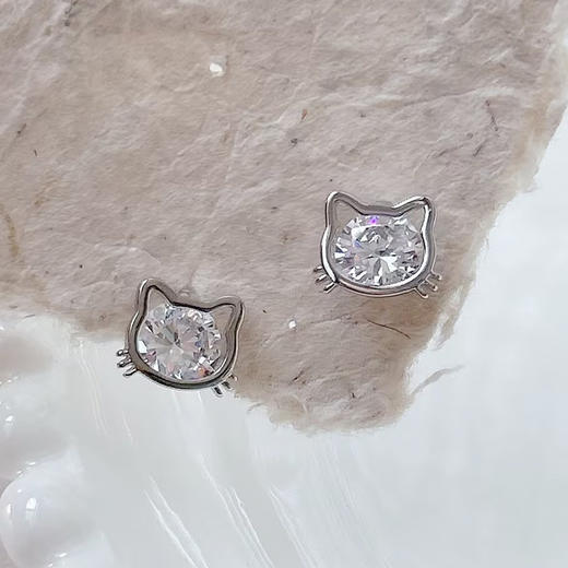 可爱猫咪银针耳环-纪念日百货门店同款160895173 商品图3