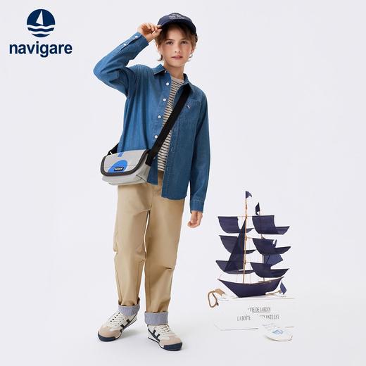 【纳维凯尔】【120-160】Navigare意大利小帆船男童春秋牛仔衬衫 商品图3