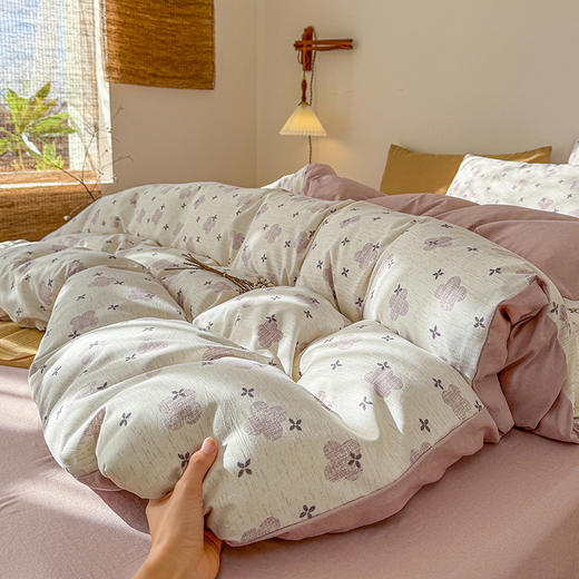 99💰抢色织棉麻棉纱四件套！绝了绝了！睡下去的瞬间疲劳全溜走！全新升级面料，色织工艺先染色再织布还原本质👍贝 商品图6