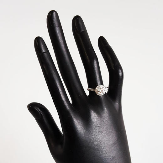 明牌珠宝AU750白金经典时尚四爪款1.0克拉钻石戒指13号（戒圈可改）280226HSD52 商品图8