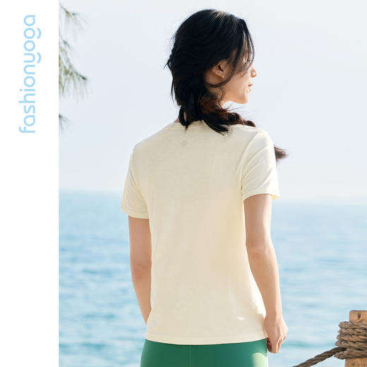 凡圣瑜伽宽松弹力一体织T恤F16321 商品图11