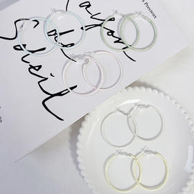 高级感彩色大圈圈耳环耳圈（50mm）-纪念日百货门店同款169698820