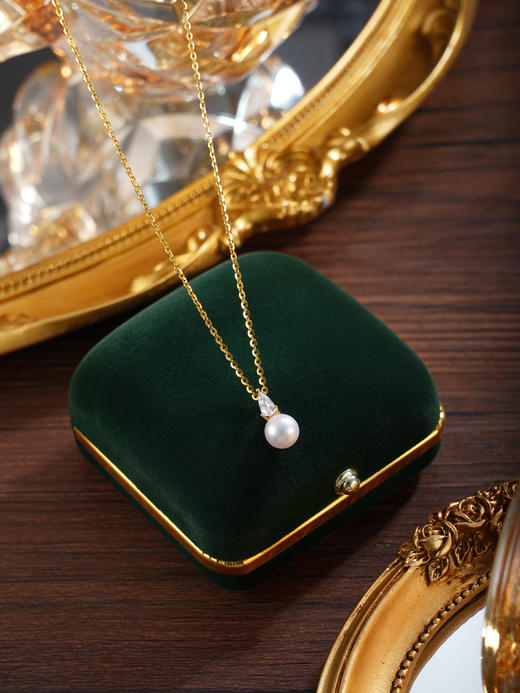 子佩集【跃动涟漪】银S925珍珠惜王妃套链项链【P3134】双色水滴2602 商品图8