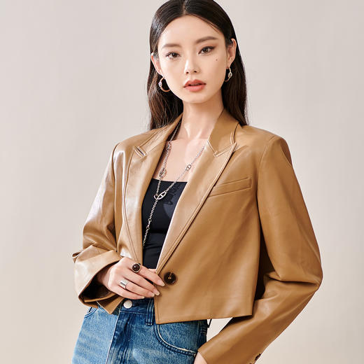 剩S/M 芳外皮短外套8T23CW1184 商品图3