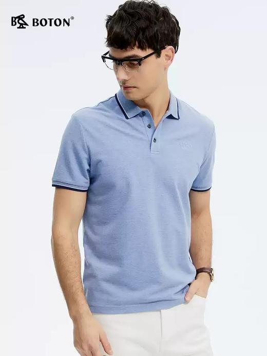 [弹力舒适]波顿夏季男士透气美式POLO短袖针织｜翻领有型，清爽相伴MT033225 商品图3