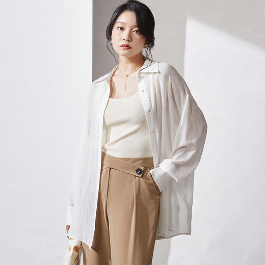 剩M/L 芳外醋酸衬衫8D22CC1280 商品图4