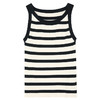 三彩2026夏季新款条纹背心吊带圆领无袖修身短款冰丝针织衫显瘦M 商品缩略图4