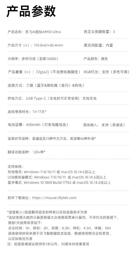 【JY】科大讯飞AM50Ultra 黑色 商品图4