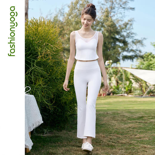 凡圣瑜伽气质蕾丝花朵飘带背心 FC16207 商品图13