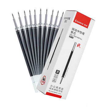 齐心(Comix)0.5mm黑色子弹头按动中性笔芯 适用K35/GP108/EB35/S01 水笔签字笔替芯 20支/盒 ER932 商品图7