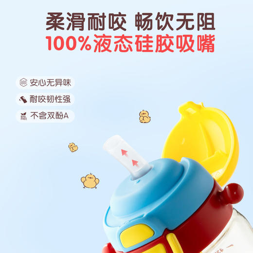 贝亲PPSU大容量直饮杯嗨玩系列拎环夏凉杯儿童水杯3岁+ 商品图2