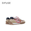Dfuse迪芙斯2026春季新款反绒皮格纹拼接双鞋带复古德训鞋运动鞋DFE1112137 商品缩略图3