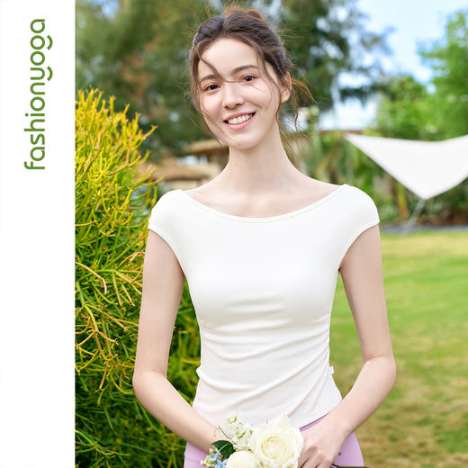 凡圣瑜伽曼妙修身一字肩背心F16217 商品图10