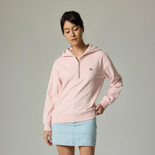 Dickies胸前小LOGO连帽拉链卫衣女 休闲百搭纯色女卫衣 DK0A87FJ  Y 商品图1