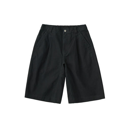 吃茶去chichaqu26春夏全棉重磅洗水做旧七分短裤复古工装街头男女 商品图4