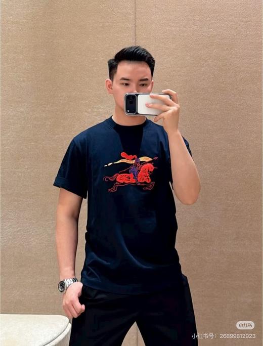 早春 新禧贺岁系列战马骑士刺绣圆领短袖T恤 Z-15860 商品图1