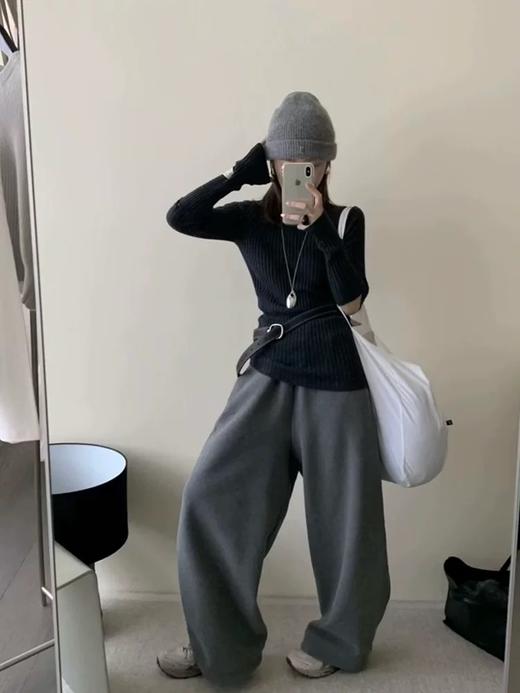 老米优品🎈3-5天！极简高级感《格雷系弯刀裤》宽松裤型超显瘦，松弛感拉满！走路带风的慵懒感~ K260311A 商品图7