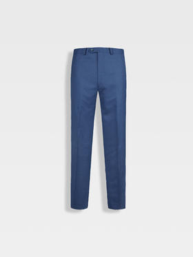 callisto蓝色绵羊毛西裤