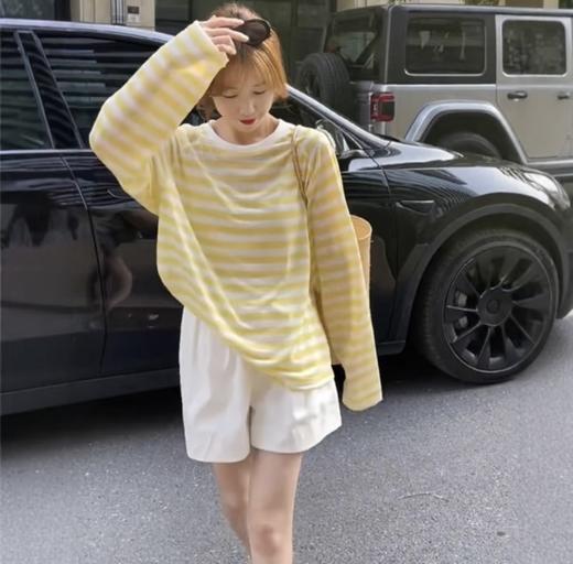 【爆单3-5天发】Beau Muse莱赛尔云柔条纹衫 | 混纺面料、柔软亲肤、透气性佳、多色可选 商品图3