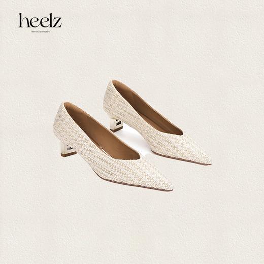heelz设计师鞋履｜H 小猫跟V口拉菲草单鞋 4.5 公分 商品图2