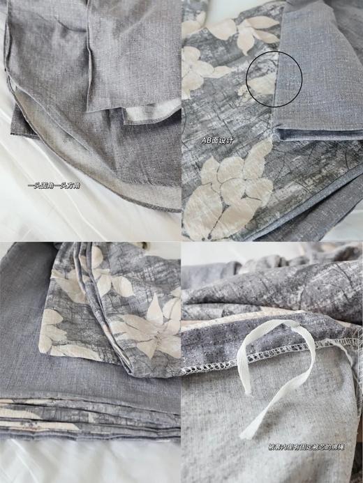 家居生活【京帝 法式原麻床品五件套】109到手五件套！看得见的质感 轻奢花色 独特肌理纹 质地柔软亲肤 商品图2