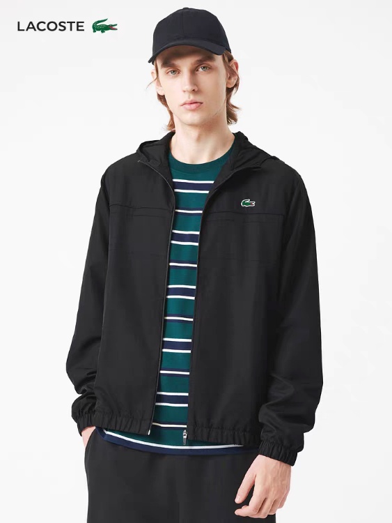 鱼 春款简约连帽拉链风衣外套 特惠 Z-15861