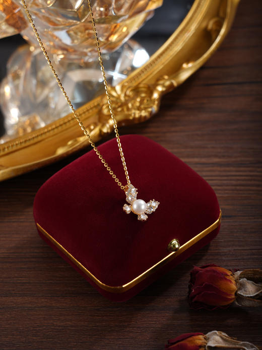 子佩集【蝴蝶予你】银S925珍珠惜王妃吊坠【P2828】双色蝴蝶(不含链)2602 商品图8