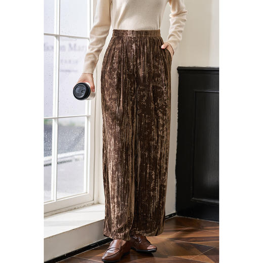 剩L/XL 米思阳2026春季新款复古直筒休闲裤显瘦垂感阔腿裤女3738 商品图2