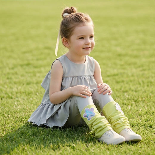 小马宝莉联名年衣童装打底裤春季新款女童小马宝莉拼色打底裤N1261018B04 商品图3