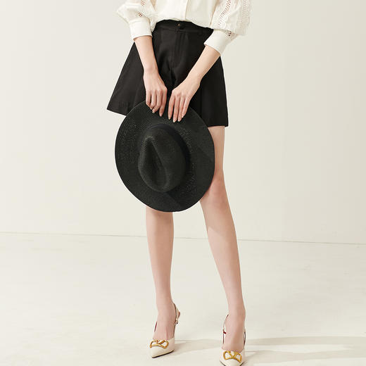 剩S/M 芳外新款休闲短裤小个子高腰显瘦百搭裤子女8T23AH0027 商品图4