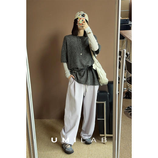 UMILAB｜迷雾森林*氛围穿搭 超细马海+羊毛 德国STOLL廓形针织衫BM917V 商品图3