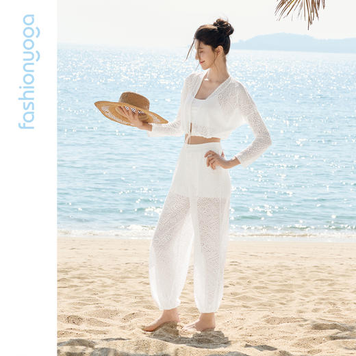 凡圣瑜伽优雅蕾丝长袖外搭F16320 商品图12