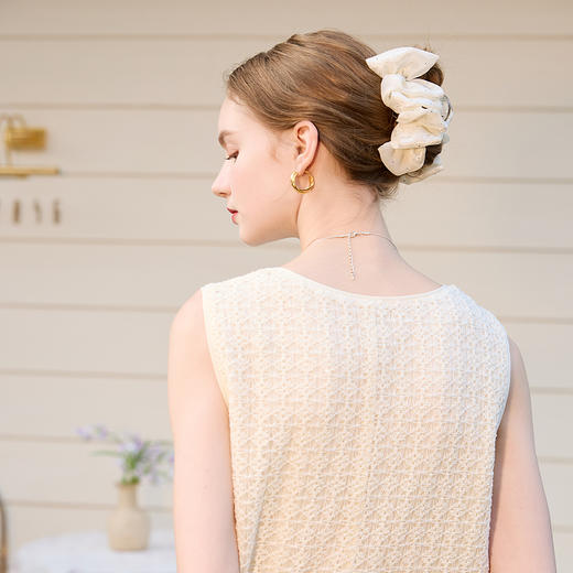 三彩2026新款缎面星光发夹甜美约会通勤闺蜜送礼浪漫头饰女 商品图3