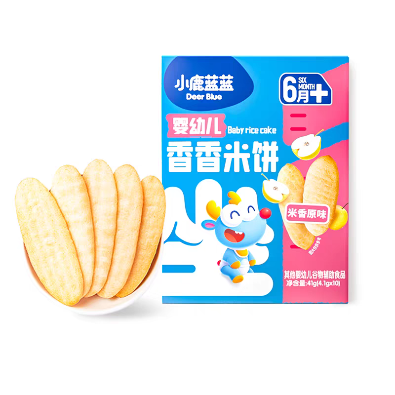 小鹿蓝蓝 香香米饼 适合6月以上宝宝