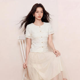 奢姿大码女装2026新款胖妹妹夏季蕾丝镂空花边上衣小香风短袖衬衫9962254519